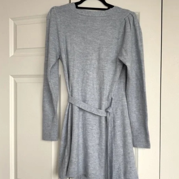Abercrombie & Fitch wrap sweater dress size S M blue with belt euc wrap - Picture 5 of 7